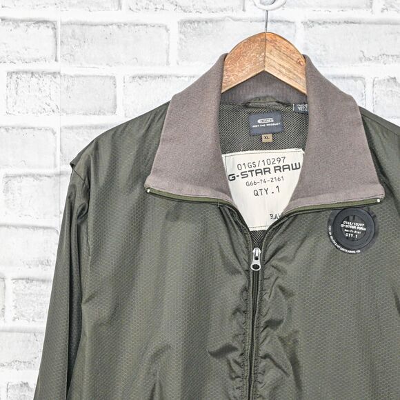 G Star RAW Men's Zip up Lightweight Jacket in olive Green size XL - Picture 4 of 8